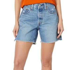 Levi’s 501 High-Rise Mid Thigh Denim Shorts